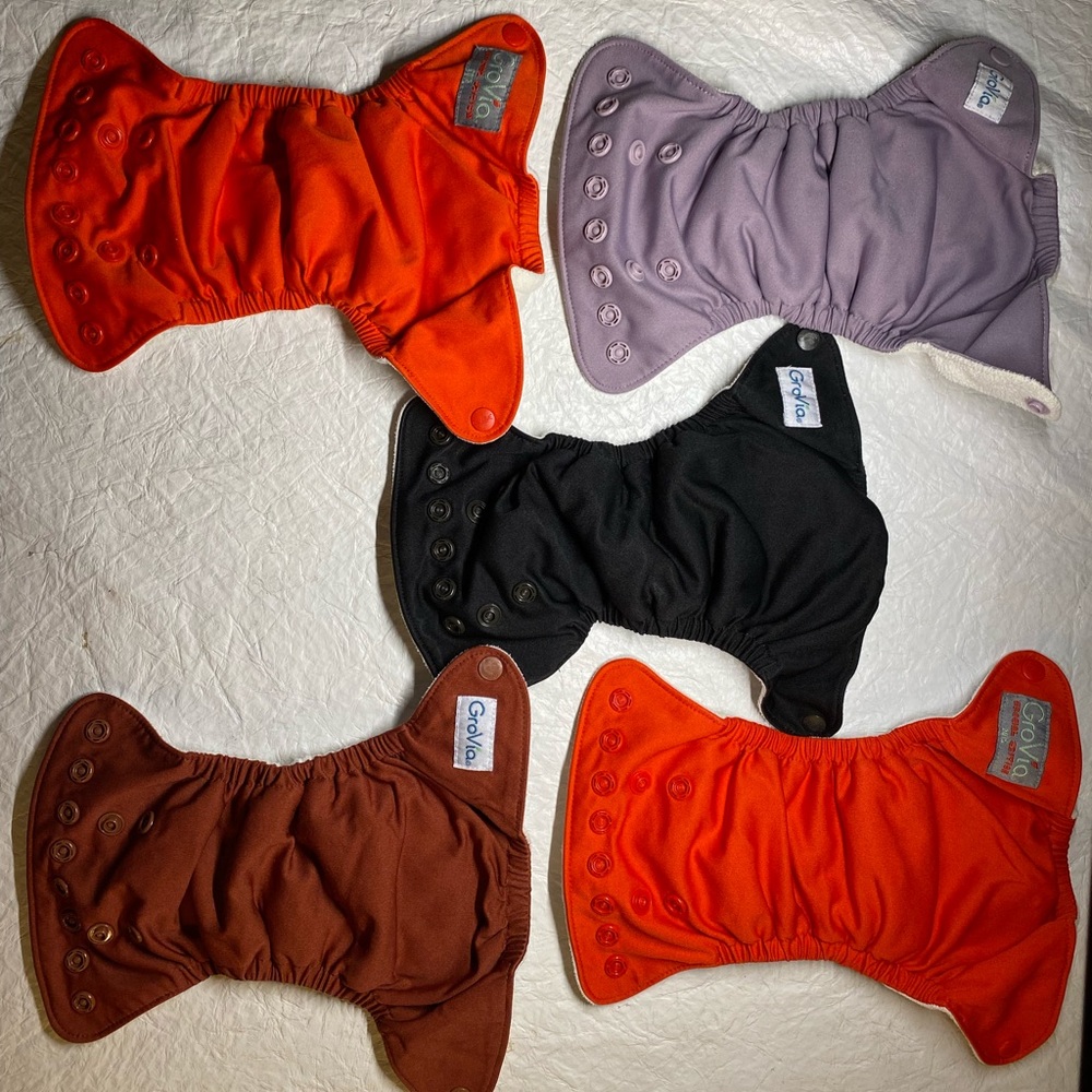 5 GroVia Newborn AIO Diapers